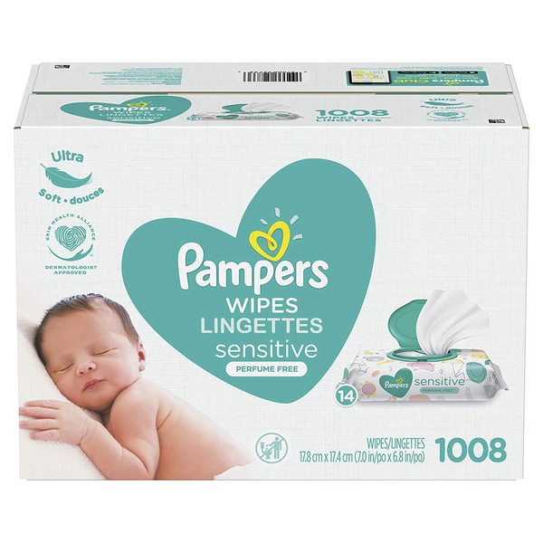 Lingettes pour bébé Pampers Sensitive sans parfum 14X Pop-Top Packs 1008 pièces 
