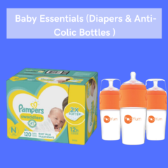 Essentiel bébés : Kit de Base (Couches + Biberons Anti-Coliques)