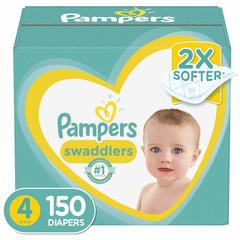 Couches bébé Pampers Swaddlers - Taille 4 (1 boîte - 150 couches) - Mom
