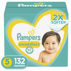 Couches bébé Pampers Swaddlers - Taille 5 (1 boîte - 132 couches)