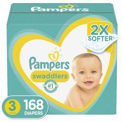 Pampers Couches Bébé Swaddlers - Taille 3 (1 boîte - 168 couches)