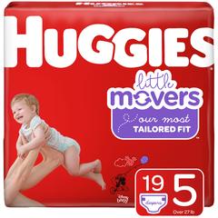 Couches pour bébés Huggies Little Movers, taille 5, 19 Ct, petit paquet