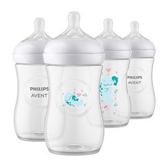 Philips AVENT Natural Baby Bottles with Natural Response Nipple, with Manatee Design