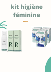 Kit d'hygiène féminine : Always Pure Cotton avec tampons Flexfoam + nettoyant féminin naturel Rael.